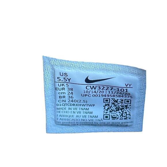 Nike Zoom Freak 2 Denim size 5.5 Youth White Gray Orange Turquoise Sneakers Kid - Picture 2 of 10